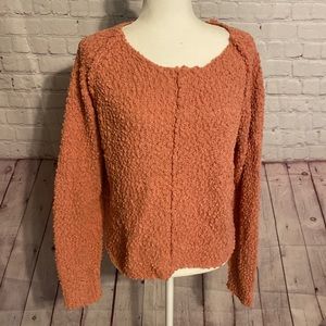 Pink popcorn high low sweater from Pink Lily.